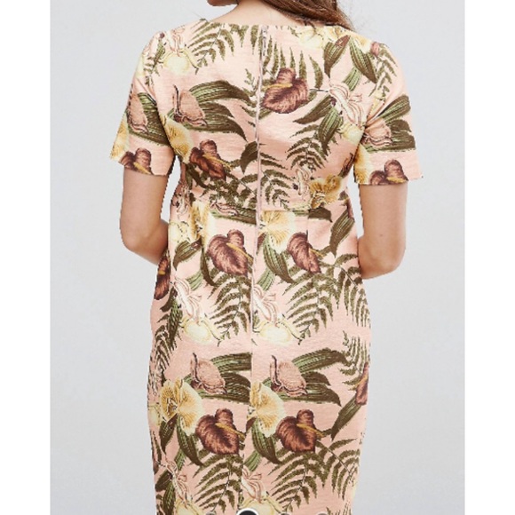 ASOS Maternity Smart Midi Dress in Tropical Print - Picture 3 of 5